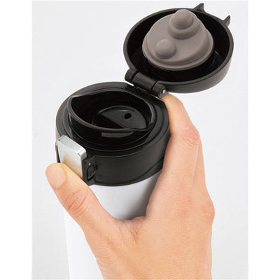 ワンプッシュ真空ステンレスボトル４５０ｍｌ（ホワイト）