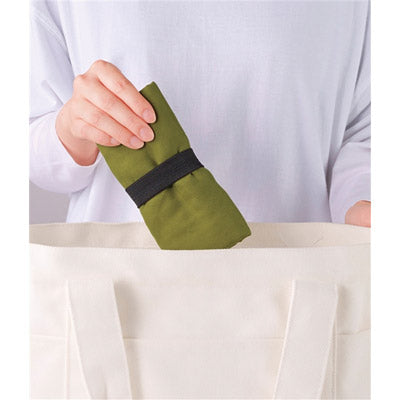 スエード風　ラージエコバッグ（オリーブ）