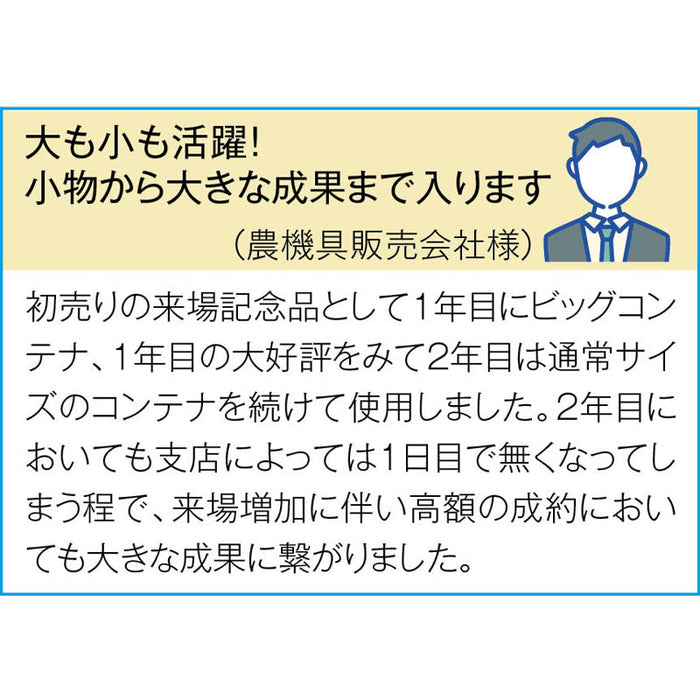 ハンドル付き折りたたみコンテナボックス　１個
