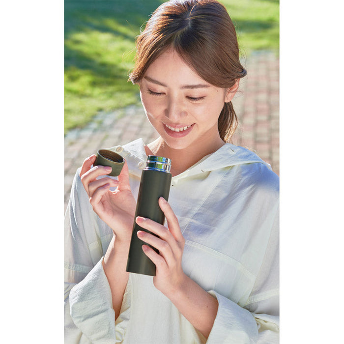 真空ステンレスサーマルスティックボトル１８０ｍｌ（グレー）