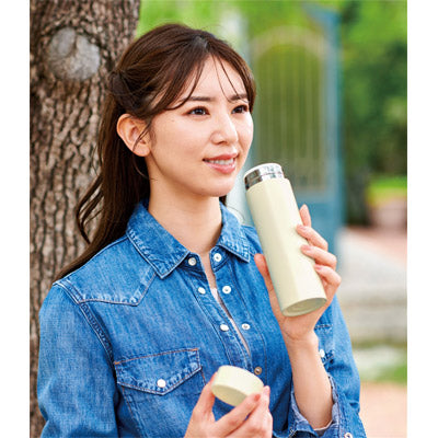 ストッパー付き真空ステンレスボトル２３０ｍｌ（オフホワイト）