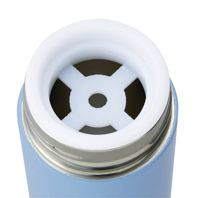ストッパー付き真空ステンレスボトル２３０ｍｌ（ブルー）