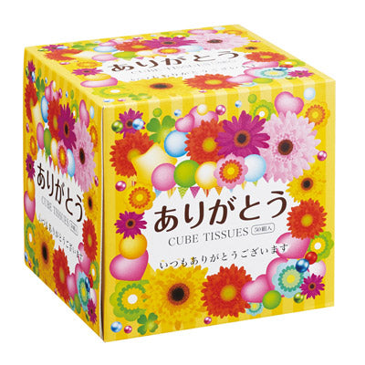 ありがとうキューブＢＯＸティッシュ５０Ｗ　１個