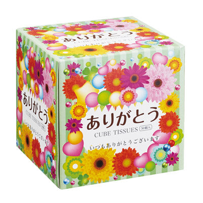ありがとうキューブＢＯＸティッシュ５０Ｗ　１個