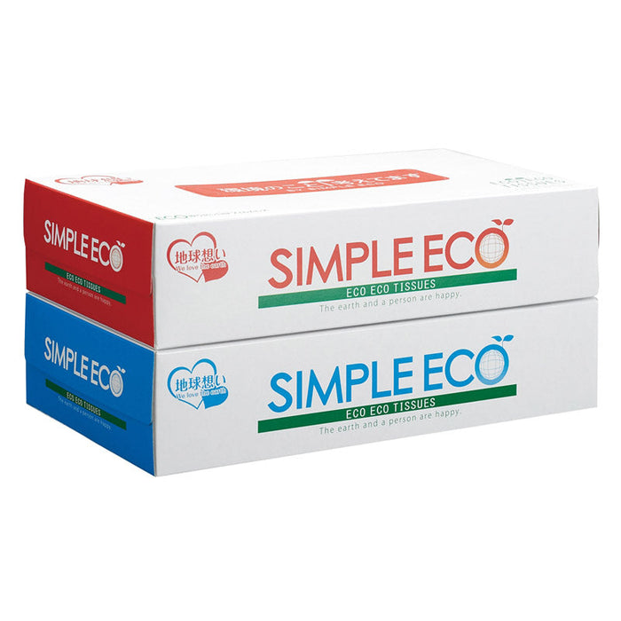 シンプルエコＢＯＸティッシュ１００Ｗ２個組