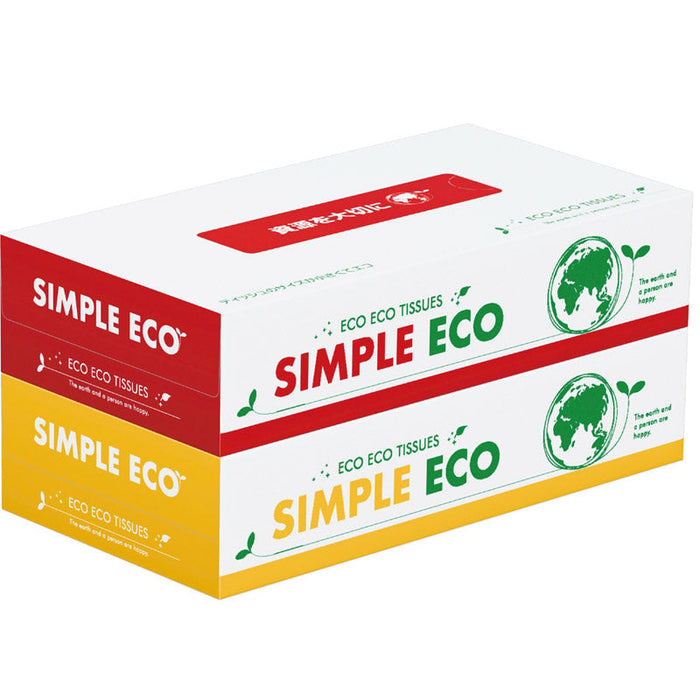 シンプルエコＢＯＸティッシュ１００Ｗ２個組