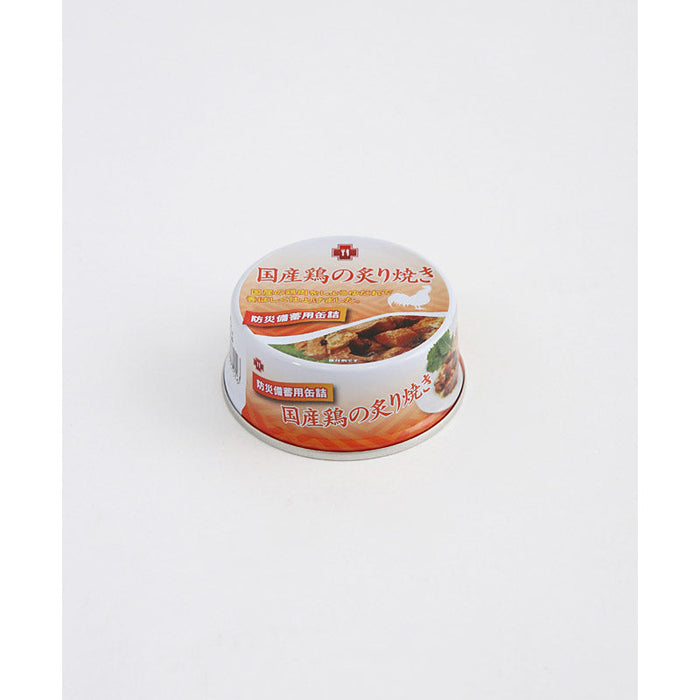 ７年保存缶詰　国産鶏の炙り焼きネンホゾンカンヅメコクサンドリアブヤ