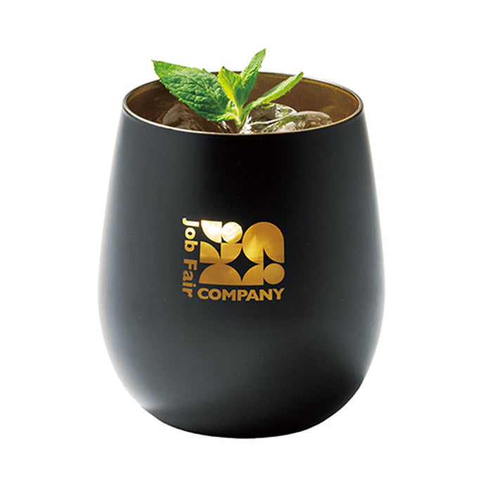 墨黒ラウンドグラス(360ml)(シルバー)