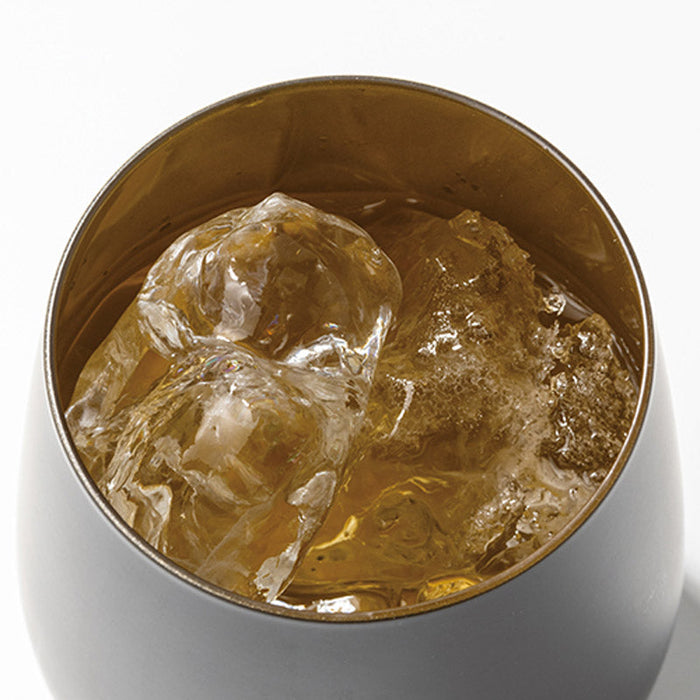 墨黒ラウンドグラス(360ml)(シルバー)