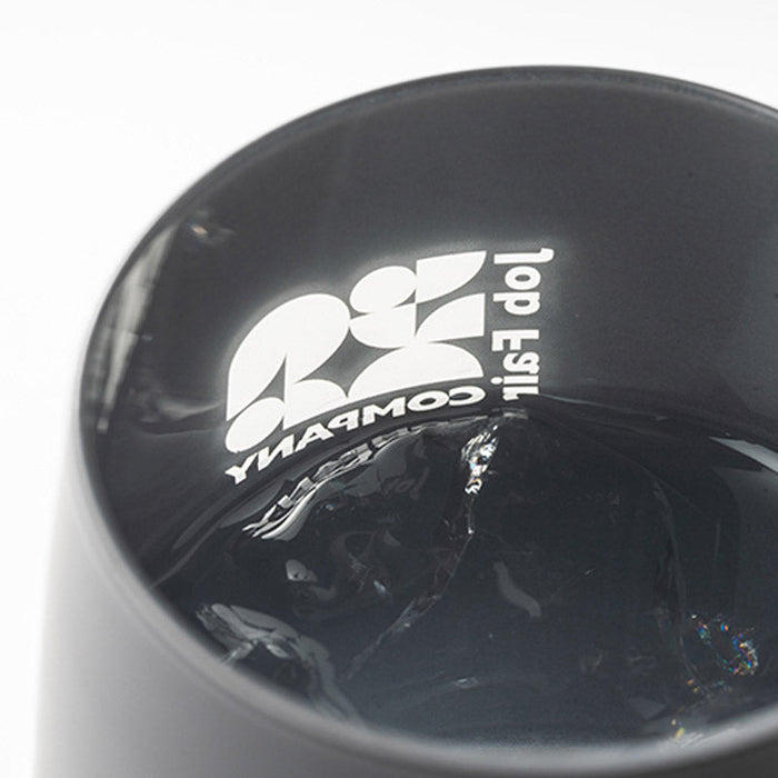 墨黒ラウンドグラス(360ml)(シルバー)