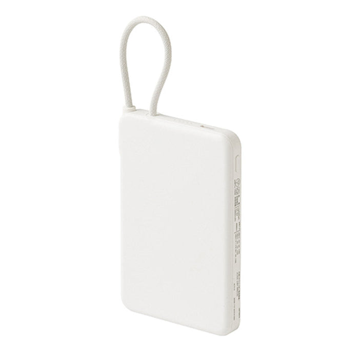 固体電池モバイルバッテリー(5,000mAh)(白)