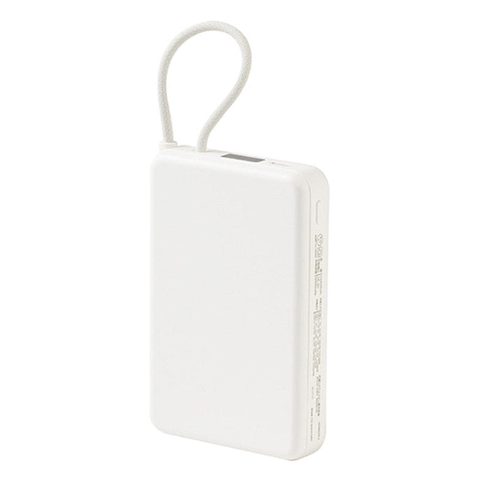 固体電池モバイルバッテリー(10,000mAh)(白)
