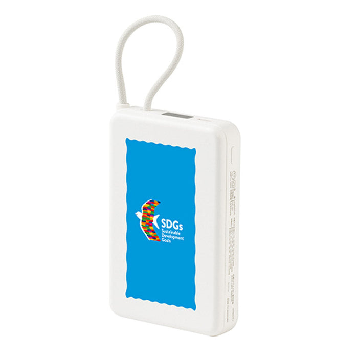 固体電池モバイルバッテリー(10,000mAh)(白)