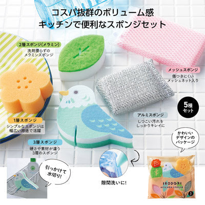 イロドリ　キッチンスポンジ５種セット