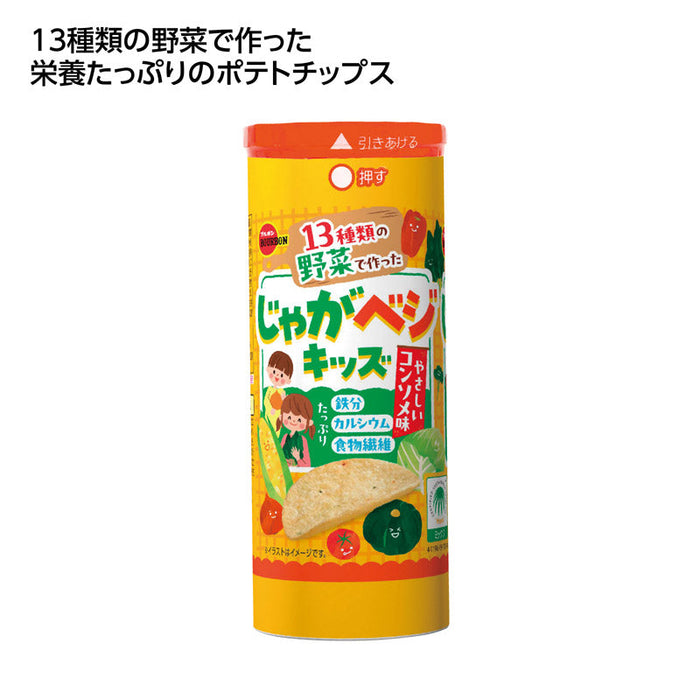 ブルボン じゃがﾍﾞｼﾞｷｯｽﾞやさしいｺﾝｿﾒ味