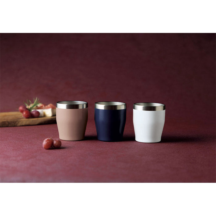 キュオ／真空ステンレスタンブラー 350ml ■ライトブラウン