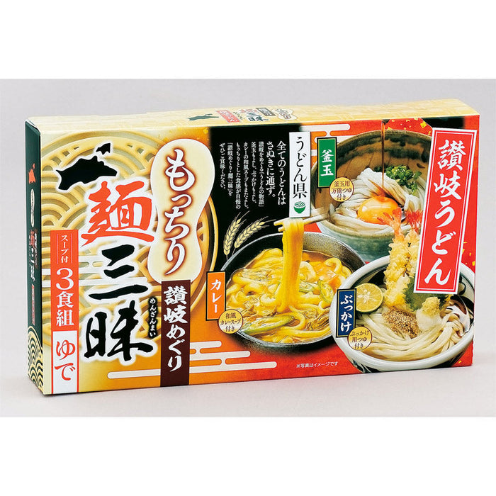 うどん県　もっちり讃岐うどん三昧3食組