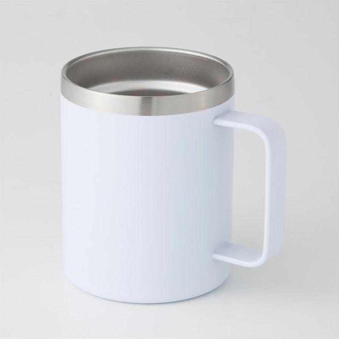 ランジュ／真空ステンレスマグカップ450ml■ホワイト