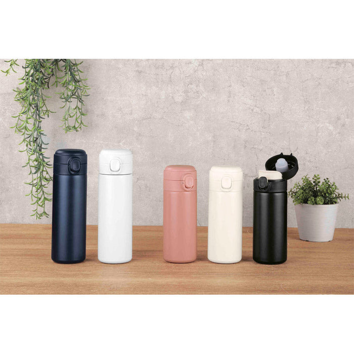 デイモ／ワンタッチ真空ステンレスボトル400ml ホワイト