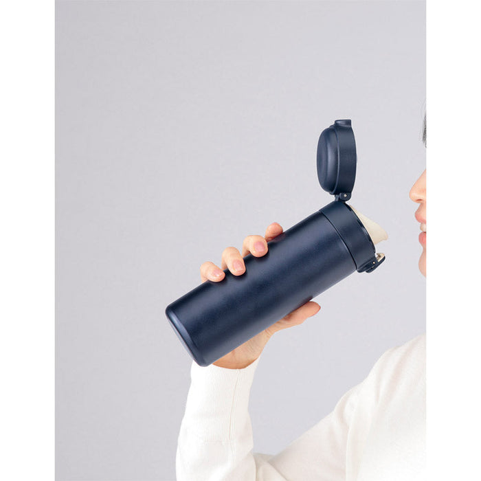 デイモ／ワンタッチ真空ステンレスボトル400ml ネイビー