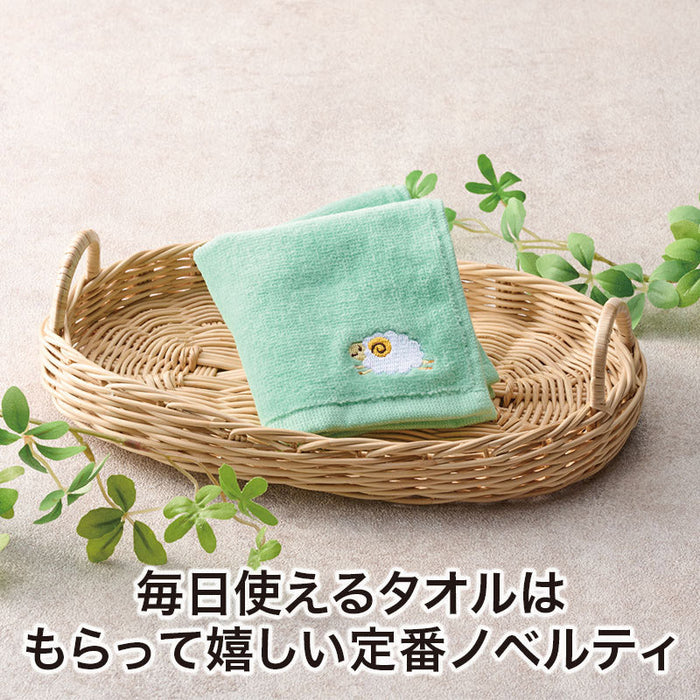 ひつじさん 刺繍タオル