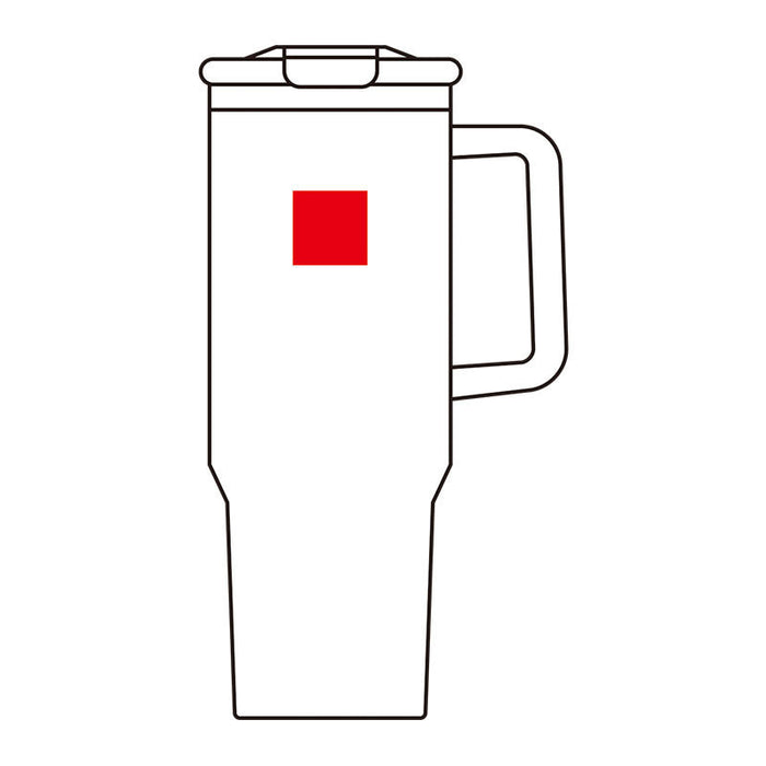 カラモ ハンドル付き真空ステンレスビッグタンブラー 1.2L グレー
