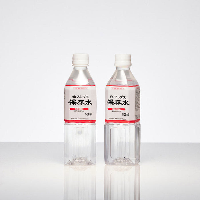 5年保存　北アルプス保存水５００ｍｌネンホゾン
