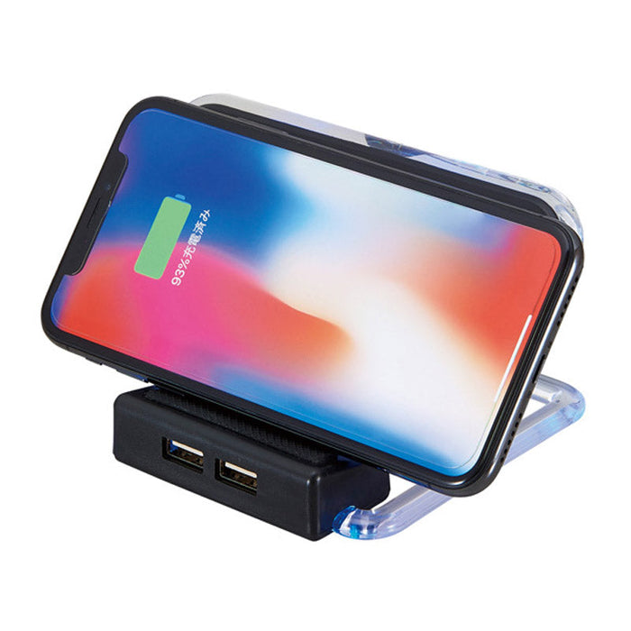 2USBポート付ワイヤレス充電器　アスタブ