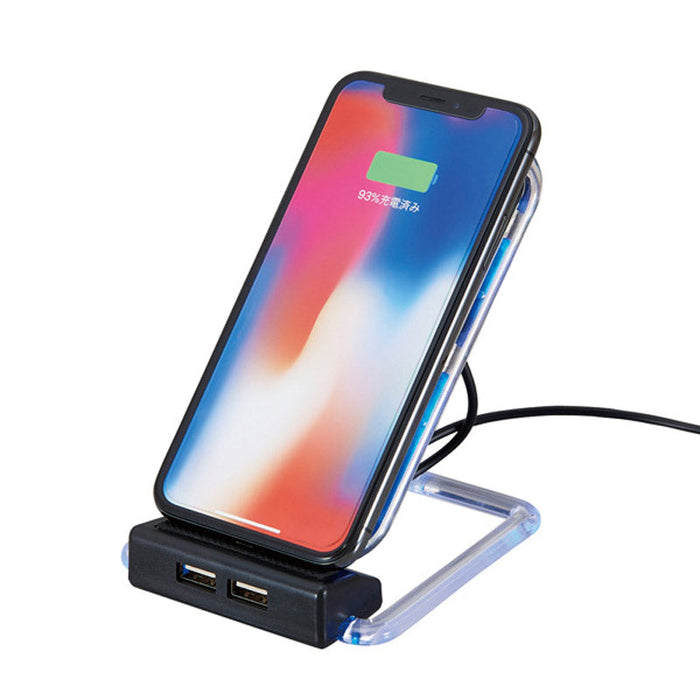 2USBポート付ワイヤレス充電器　アスタブ