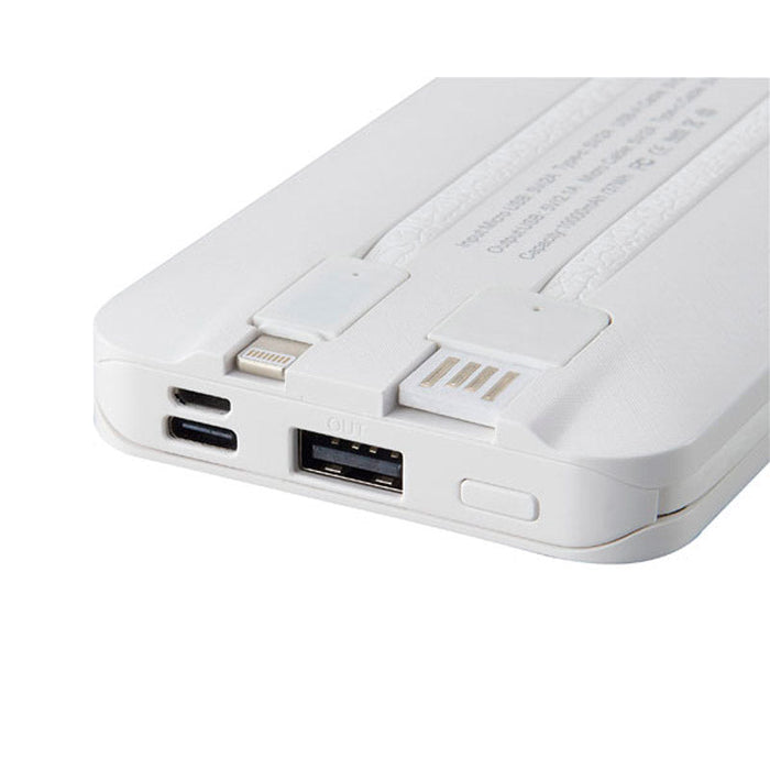 4ケーブル モバイルバッテリー10000mAh