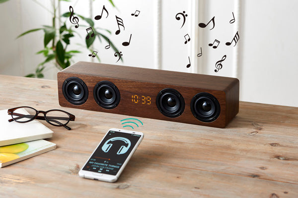 4連ワイヤレススピーカークロック