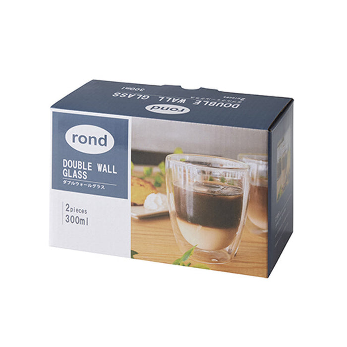 rond ダブルウォールグラス300ml 2Ｐ