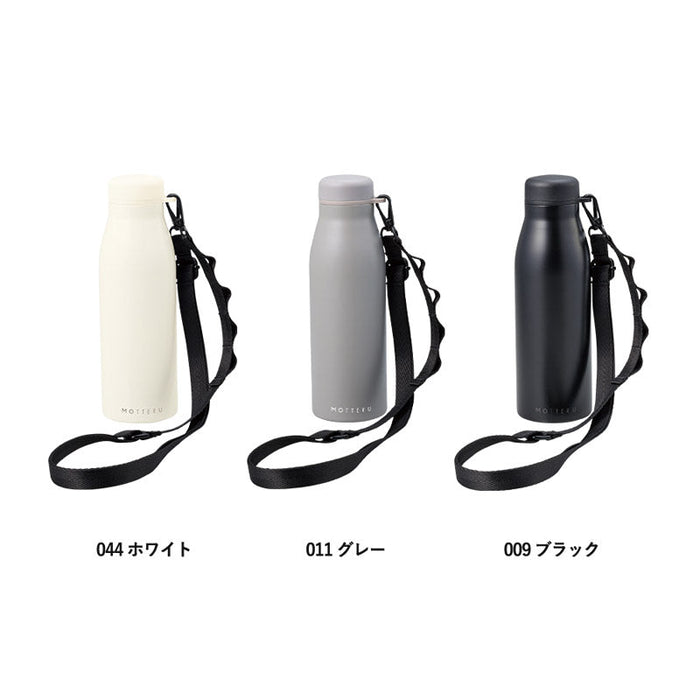 MOTTERUショルダーサーモステンレスボトルPLUS　ブラック