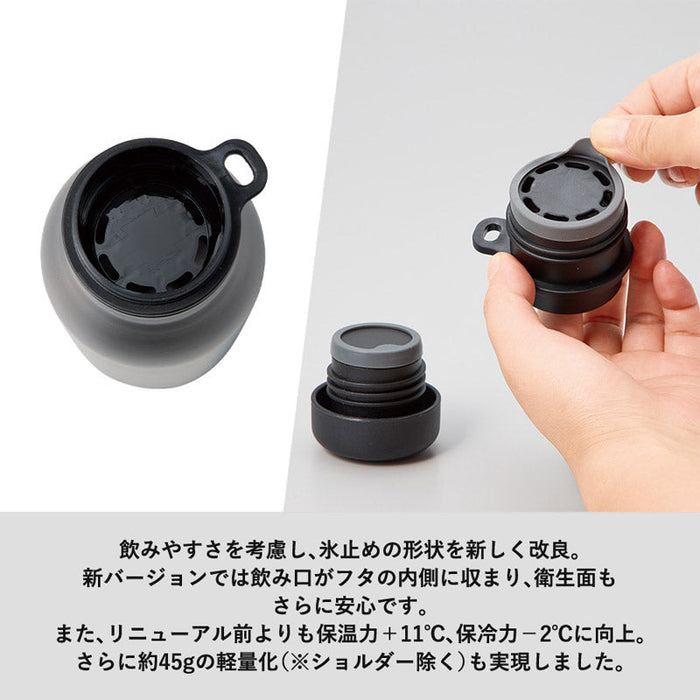 MOTTERUショルダーサーモステンレスボトルPLUS　ブラック