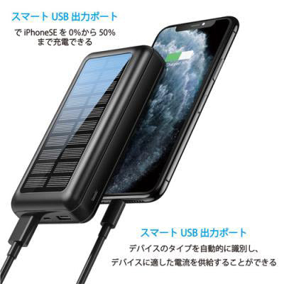 ソーラーモバイルバッテリー20000mAh