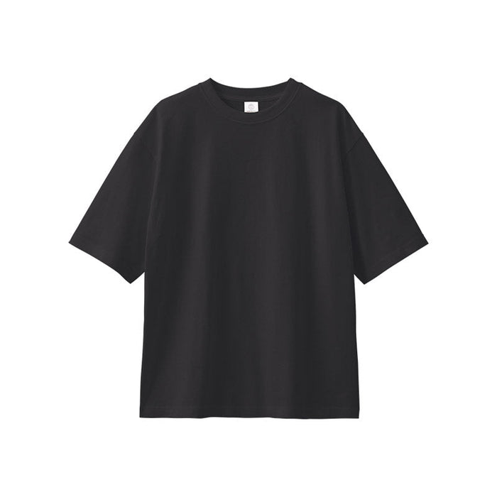 カスタムデザインオーガニックコットンＴシャツ　オーバーサイズ（４ＸＬ）　チャコールブラック