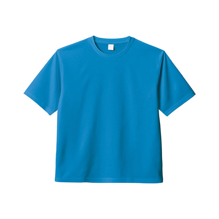 カスタムデザインポリエステルドライＴシャツ　ターコイズブルー　１４０