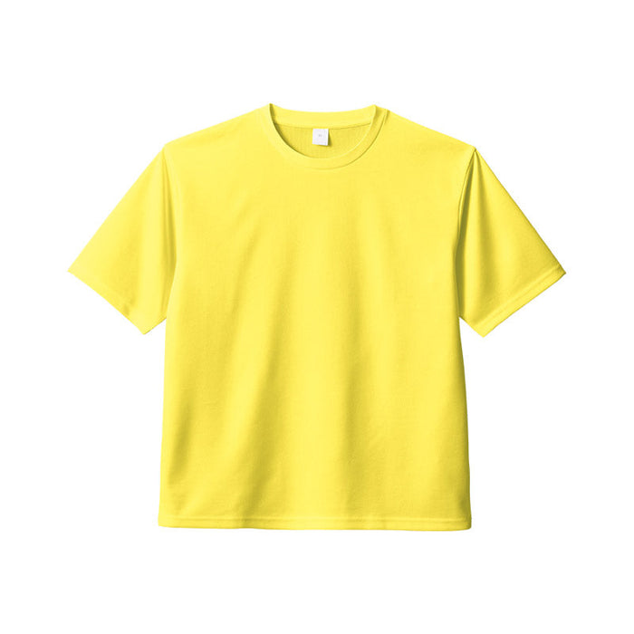 カスタムデザインポリエステルドライＴシャツ　イエロー　４ＸＬ