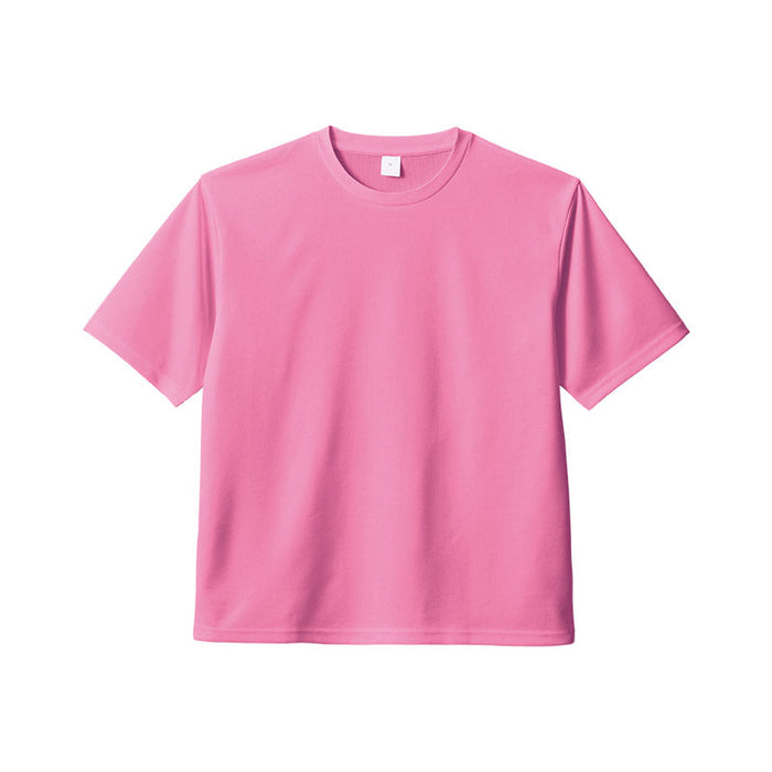 カスタムデザインポリエステルドライＴシャツ　ピンク　１５０
