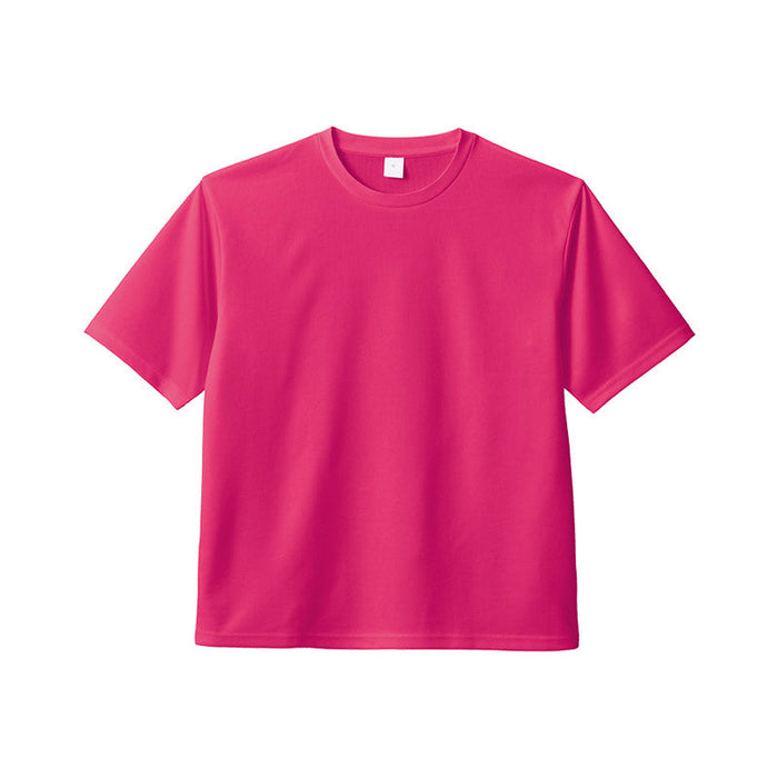 カスタムデザインポリエステルドライＴシャツ　ビビットピンク　Ｍ