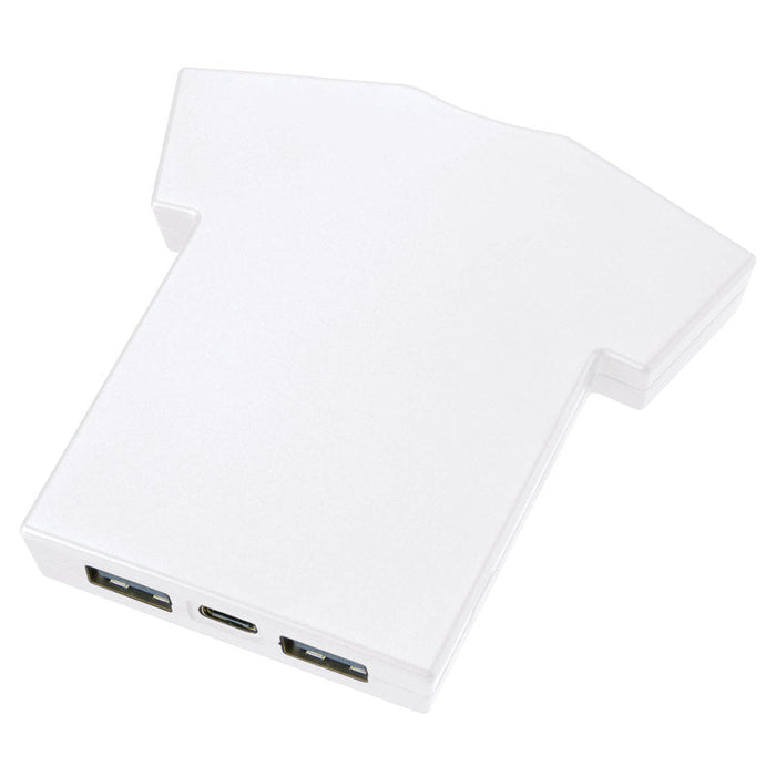 全面印刷できるモバイルチャージャー５０００　Tシャツ　ホワイト