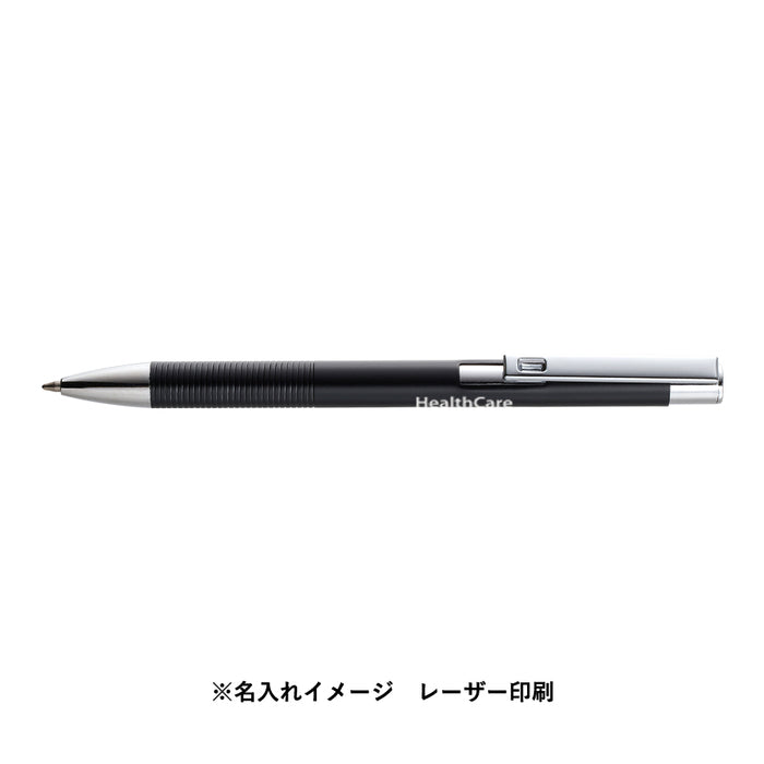 メタルマットボールペン（再生アルミ）　ブラック×ピンクゴールド