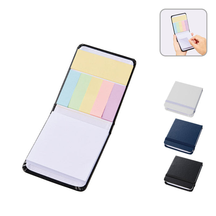 合皮カバー付箋セット（Ｓ）　ブラック