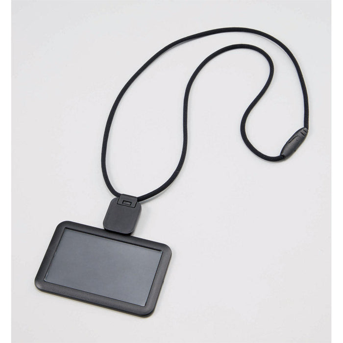 リール付IDカードホルダー　ブラック