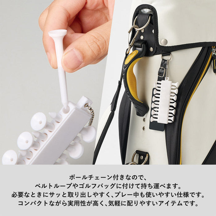 ゴルフティー+マーカーセット　ホワイト