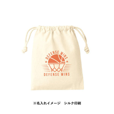 コットン巾着（S）　ナチュラル