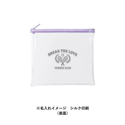 カラーファスナークリアポーチ(M)