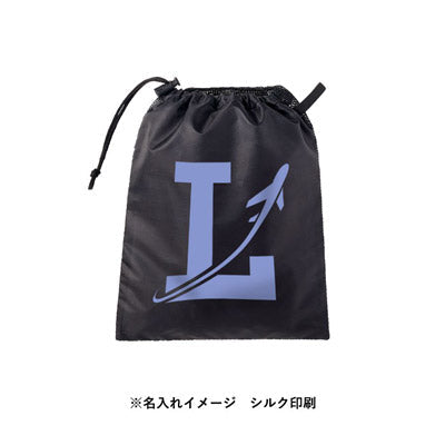 メッシュポリ巾着（M）　ブラック