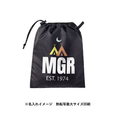 メッシュポリ巾着（M）　ブラック
