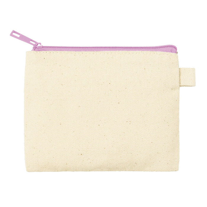 カラーファスナーキャンバスフラットポーチ（ＳＳ）　パープル